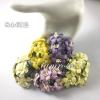 25 Mixed Yellow And Purple Small Paper Flowers