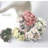 25 Mixed Pink / White / Cream Color Paper Flowers 