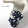 25 Deep Solid Navy Blue Color Paper Flowers