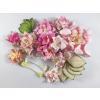 Mixed Pink tone Gardenias / Lily / Leave / Stamens Paper Flowers