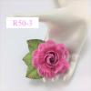R50 - 3 (6 Pcs)     6 Pink Large Mulberry Paper Roses