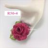 6 Hot Pink Large Mulberry Paper Roses