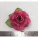 R50 - 4 (6 Pcs)     6 Hot Pink Large Mulberry Paper Roses