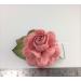 R50 - 123 (6 Pcs)     6 Creamy Pink Large Mulberry Paper Roses