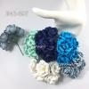Mixed Blue Color Paper Roses