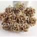 Solid Taupe Craft Wedding Paper Roses