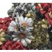 Mixed Sizes Red with Silver Gold Black Wedding Paper Flowers