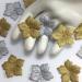  100 MixedSilver Gold Medium Charistmas Poinsettia