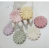 100 Mixed 6 Colors White /Dusty Pink /Soft Pink /Dusty Green / Cream / Lilac Daisy Die Cut
