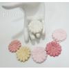 100 Mixed 4 colors Pink / White / Cream Daisy Scrapbooking Die Cut 