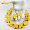 100 pieces of 25mm / 2.5 cm / 1" Mini Yellow Hydrangea Scrapbooking Die Cut