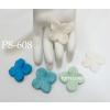 100 Mixed Aqua - Turquoise Blue Die Cut Hydrangea Paper Flowers Size M