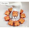 Tangerine Variegated Hydrangea Die Cut Flowers - Size L