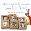 6 Sets of DIY Mixed in Cute Brownie Box - Your Color Choice - Special 15% Discount 