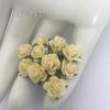100 Mini 1/4" or 1cm Solid Cream Open Roses