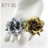10 Mixed Silver Gold Paper Roses Crafts Flowers 