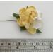 Mixed 2 Yellow 2 tone Paper Roses Flowers M2c