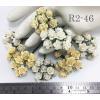 100 Mini 1/4" or 1cm Cream WHITE Open Roses (15/147)