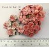 25 Coral Tone Mixed Jasmine Lily Roses Wedding Crafts Paper flowers 