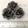 25 Large 2" Charcoal Gray Paper Flowers