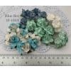 35 Mixed 4 sizes of Blue and White Craft Paper Flowers 
