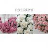 Mixed 3 Colors Soft Pink /Pink /White Paper Roses