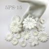  450 Mixed 5 Designs WHITE Hydrangea Scrapbook Die Cut Paper Flowers (PS/70/700/20/23)