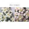 25 Mixed JUST SOFT Pink / White Paper Flowers 