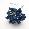 50 Solid Denim Blue Lily Paper Flowers