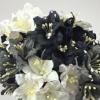 50 Mixed Black Grey White Lily Paper Flowers