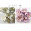 50 Mixed JUST Soft Purple and White Lily Paper Flowers