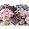 70 Special Mixed 4 designs Soft Tone Paper Flowers