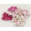 75 Mixed 2 Sizes Roses Cottage Paper Flowers Pink Shade  