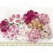   70 Mixed 2 Sizes Roses Cottage Paper Flowers Pink Shade