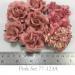  25 Mixed 4 Designs Paper Flowers Salmon Pink Shade
