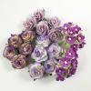 35 Mixed 2 sizes Purple Tone Paper Flowers 