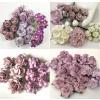 4 Sets DIY Purple Tone Paper Flowers 