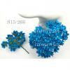 50 Solid Turquoise Blue Small Spring Cottage Paper Flowers