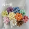50 Mixed Pastel Small Spring Cottage Paper Flowers