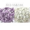 50 Mixed JUST Lilac - White Small Spring Cottage Paper Flowers