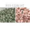 50 Mixed JUST Blush - Dusty Green Small Spring Cottage Paper Flowers
