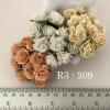 100 Size 3/4" or 2cm Mixed 3 Open Roses (15/50/147) 