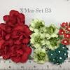 30 Mixed Sizes 4 Designs Christmas Colors Paper Flowers