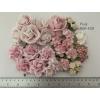 66 Mixed Pink shade Craft Paper Flowers 