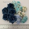 40 Mixed Blue 5 flower design paper flowers