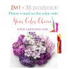 35 Mixed Sizes of 4 flower designs - Your Color Choics 