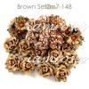 45 Mixed Taupe Roses-Daisies-Mini Paper Flowers