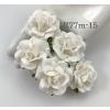 25 MEDIUM 1.5" White Sweet Moon Roses (M)