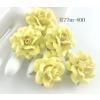 25 Medium 1.5" Solid Soft Yellow Sweet Moon Roses 