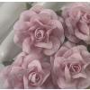 25 Medium 1.5" Solid Soft Pink Sweet Moon Roses 